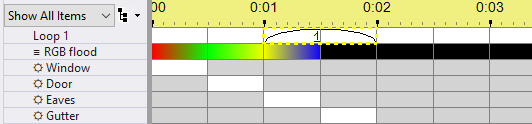 A sequence with a loop starting at 1 second and ending at 2 seconds A sequence with a loop starting at 1 second and ending at 2 seconds