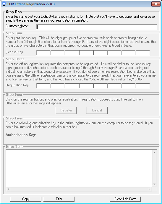 OfflineRegistrationUtility