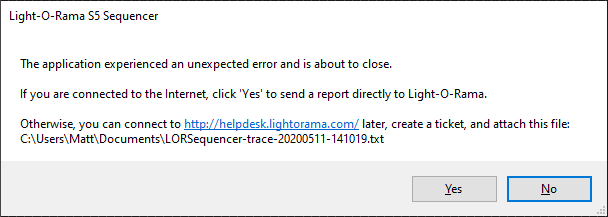 UnexpectedErrorMessage