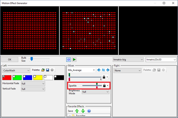 Sparkle applied to a red Color Wash effect Sparkle applied to a red Color Wash effect