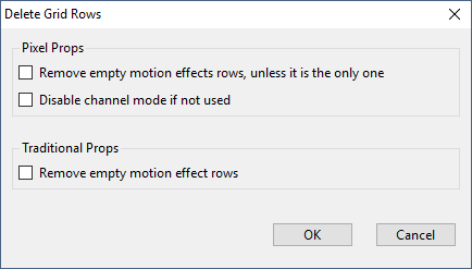 The Delete Grid Rows dialog