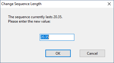 The Change Sequence Length dialog