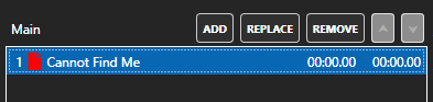 The sequence "Cannot Find Me" is missing