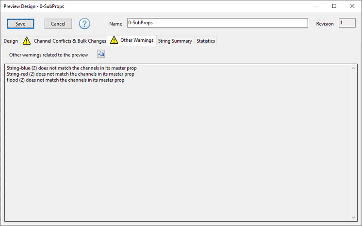 The Other Warnings tab