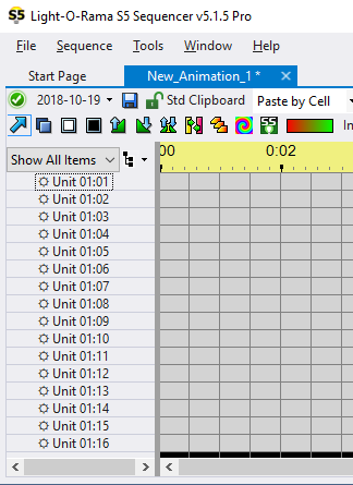 A sequence grid created using Quick Preview