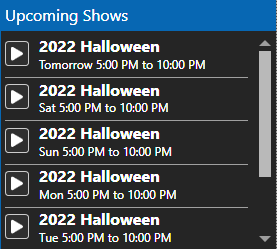 ShowPlayerUpcomingShows