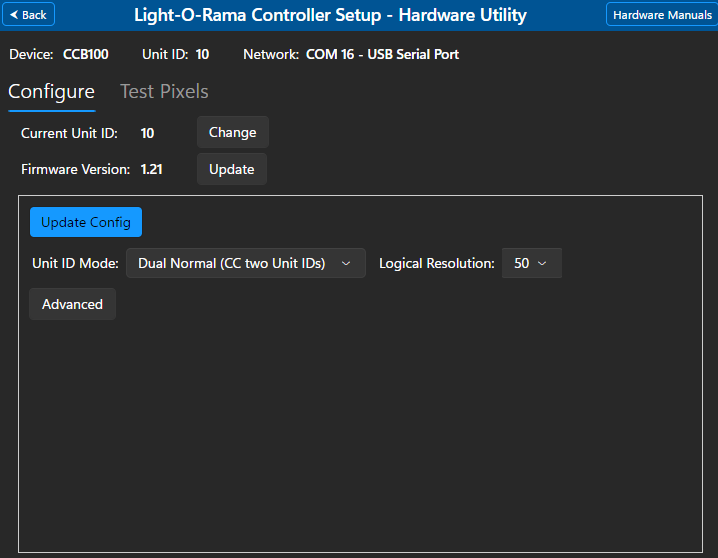 Cosmic Color Ribbon/Bulb/Pixel/Pixie configuration options