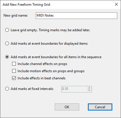 Adding a new freeform grid for MIDI notes