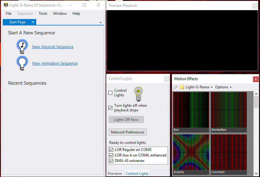 An example with 3 floating windows