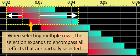 "Effects" selection mode - mouse drag
