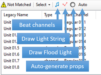 Toolbar for the Unmatched List