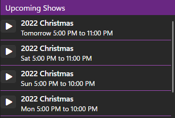 ShowPlayerUpcomingShows