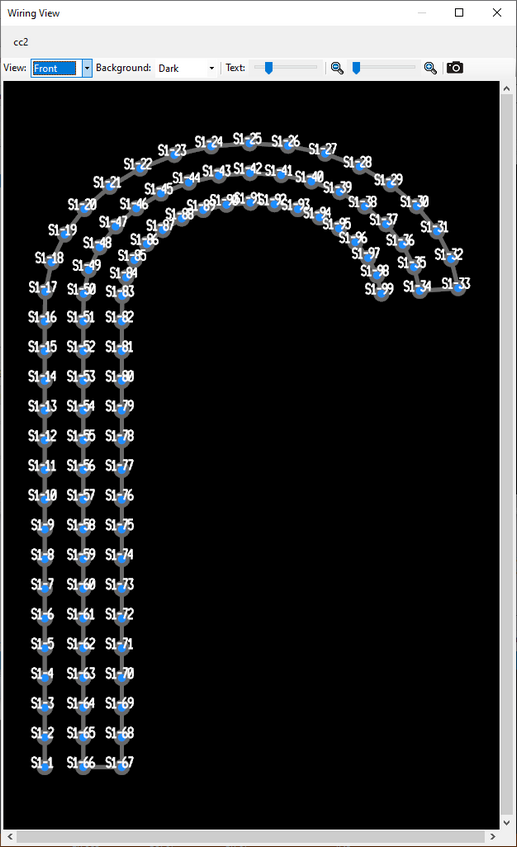 Front View of a Right-Facing Candy Cane Prop