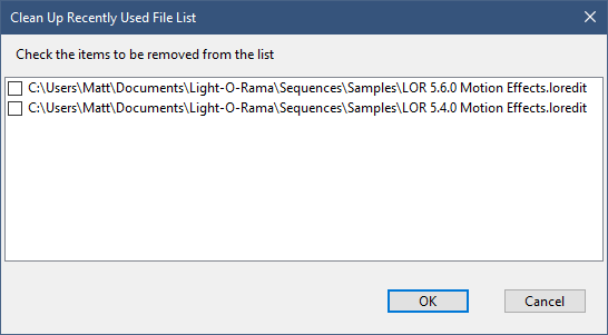 The Clean Up Dialog