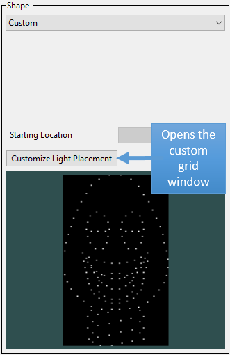 Button that opens the Custom Grid Window