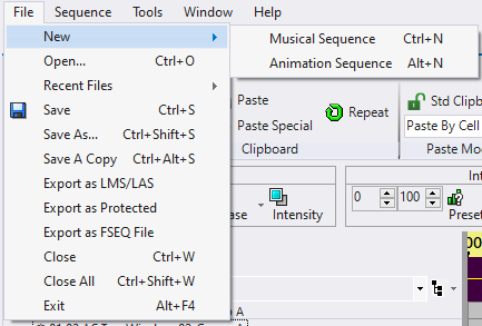 The File Menu