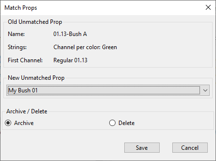 Manual Match dialog