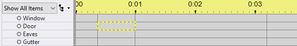 A sequence with timings at 0.37 seconds, 1 second, and 3.2 seconds A sequence with timings at 0.37 seconds, 1 second, and 3.2 seconds