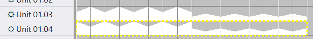 Top line shows the original fades, bottom line shows the result of inverting fades