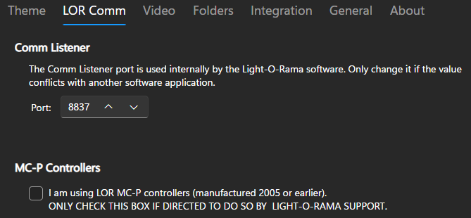 Communication tab