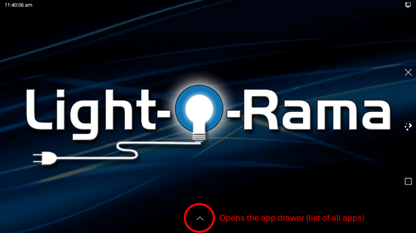 Touch Player Home Screen