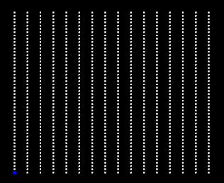 A Matrix Vertical Rectangle shape with 16 strings