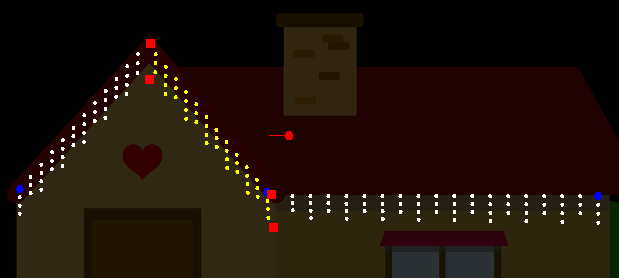 3 icicle props using a 4-3 pattern