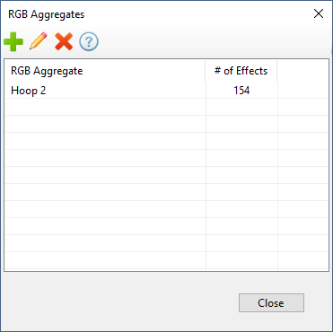 The Manage RGB Aggregates dialog