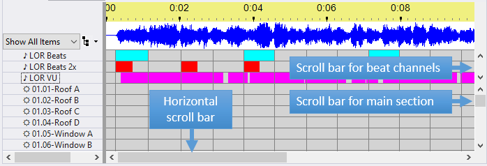 Sequence Grid Scroll Bars