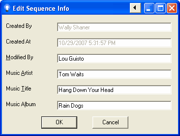 EditSequenceInfo