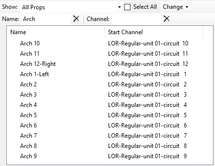 Props not listed in the desired order