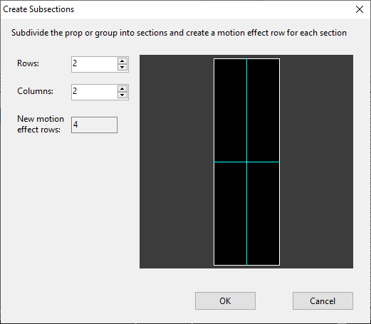 Subdividing a pixel tree into 2 columns and 2 rows