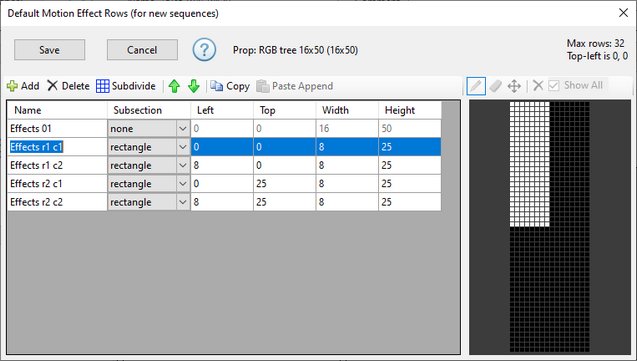 Result of subdividing the pixel tree into 4 sections