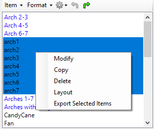 The Prop and Group List with right-click menu displayed