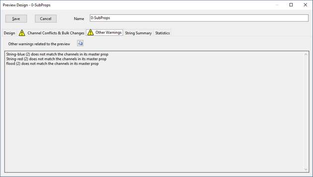 The Other Warnings tab