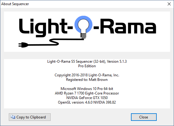 The S5 Sequencer's About Box