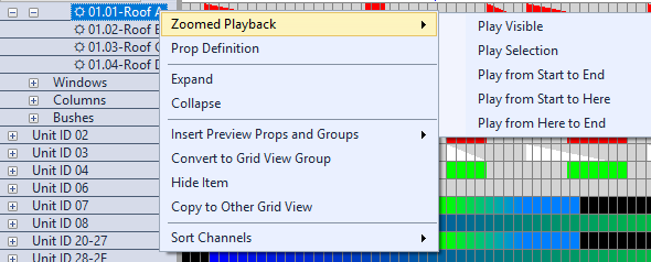 Zoomed Playback menu