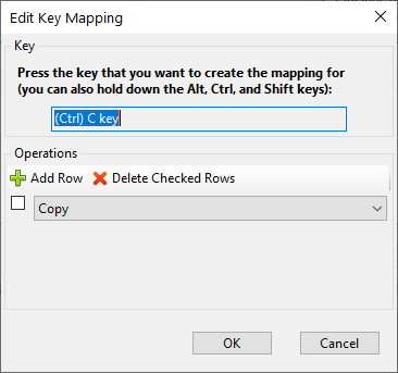 The Edit Key Mapping dialog
