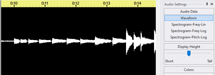 Audio displayed as waveform