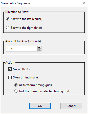The Skew All dialog The Skew All dialog