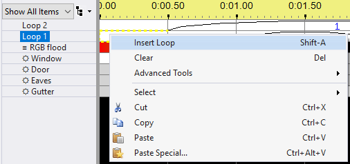 The Loop Context menu