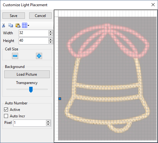 A background image made partially transparent, and numbers entered for part of the outline A background image made partially transparent, and numbers entered for part of the outline
