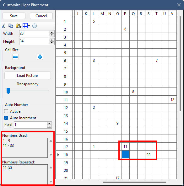A grid with an error. There are 2 entries for 11 and none for 10. A grid with an error. There are 2 entries for 11 and none for 10.