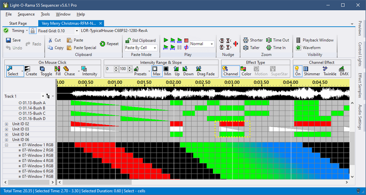 The Sequencer with an open musical sequence