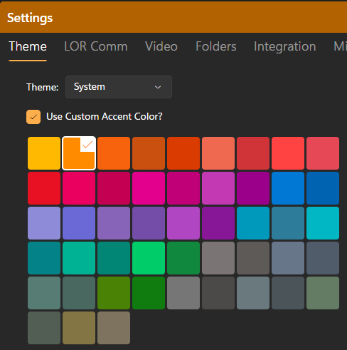 Selecting a custom accent color Selecting a custom accent color