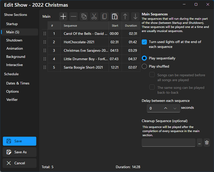 The Show dialog The Show dialog