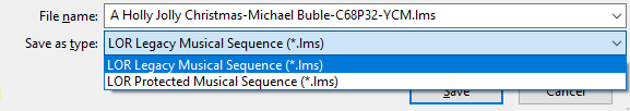 Setting the file type during the Legacy Export