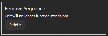 Removing a sequence Removing a sequence