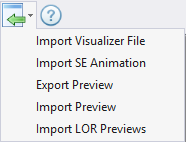 The Import/Export menu The Import/Export menu