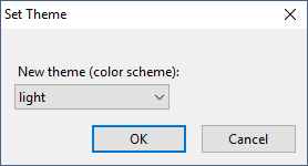 Theme Selection Dialog